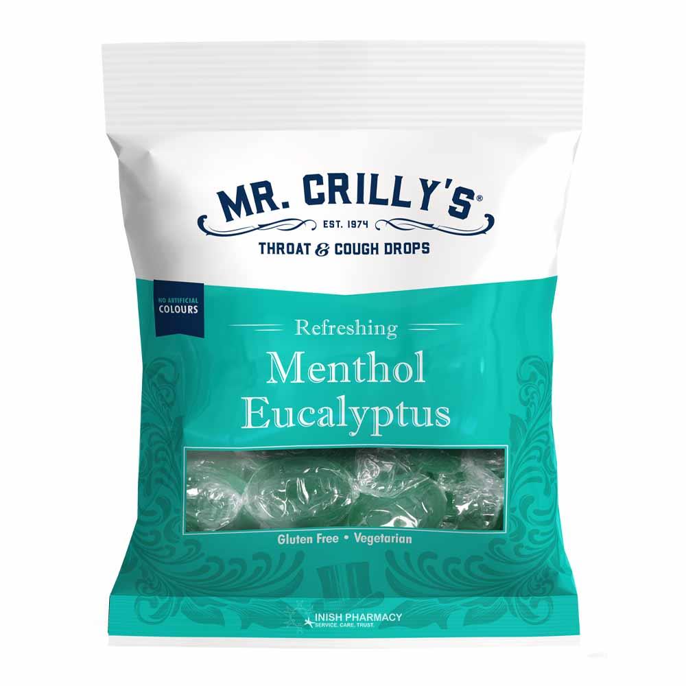 Mr Crilly's Throat & Cough Drops Menthol Eucalyptus 90g