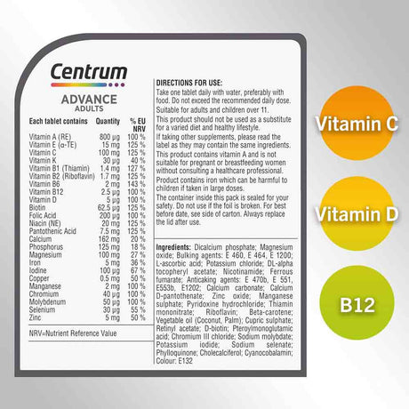 Centrum Advance Multivitamins