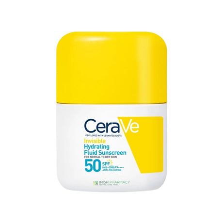 CeraVe Invisible Fluid Hydratant Sunscreen SPF50 50ml – moisturises skin with SPF protection