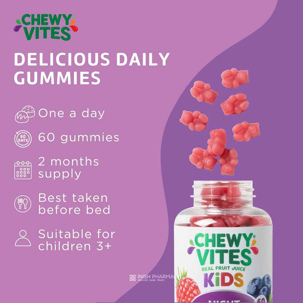 Chewy Vites Kids Night Support 60 Gummies