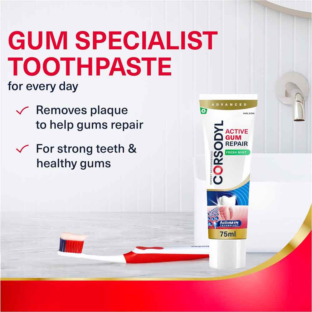 Corsodyl Active Gum Repair Fresh Mint Toothpaste 75ml