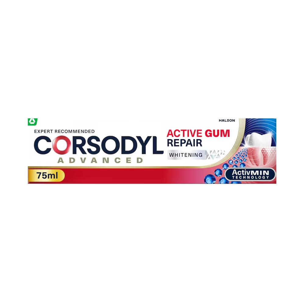 Corsodyl Active Gum Repair Whitening Toothpaste 75ml