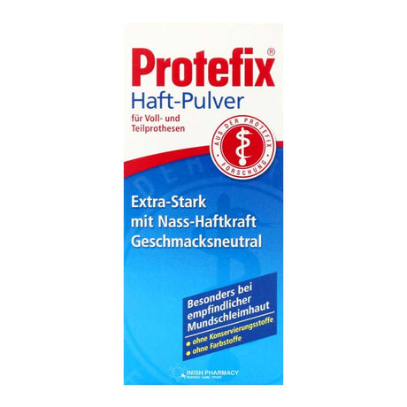 Protefix Denture Adhesive Powder 50g – keeps dentures clean and well-fitting