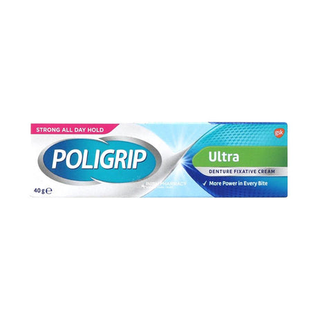 Poligrip Denture Fixative Cream Flavour Free 40g – keeps dentures clean and well-fitting