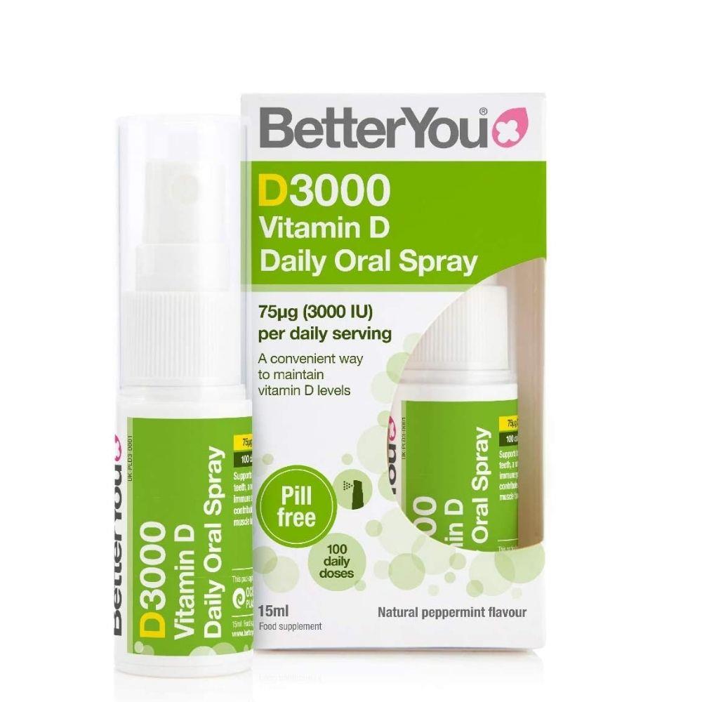 BetterYou DLUX Daily Vitamin D Oral Spray 3000IU 15ml