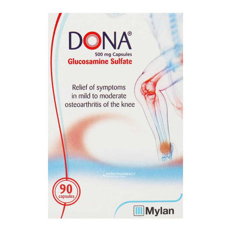 DONA Glucosamine Sulfate 500mg Capsules 90 Pack – glucosamine to support comfortable joint movement