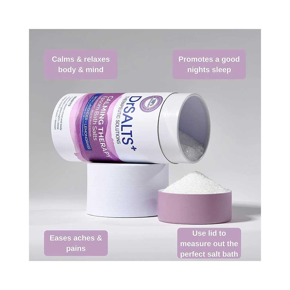 Dr Salts Calming Therapy Lavender & Lemongrass Epsom Bath Salts 750g