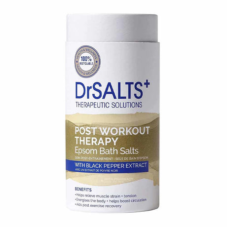 Dr Salts Post-Workout Therapy Black Pepper Extract Epsom Bath Salts 750g from Drsalts