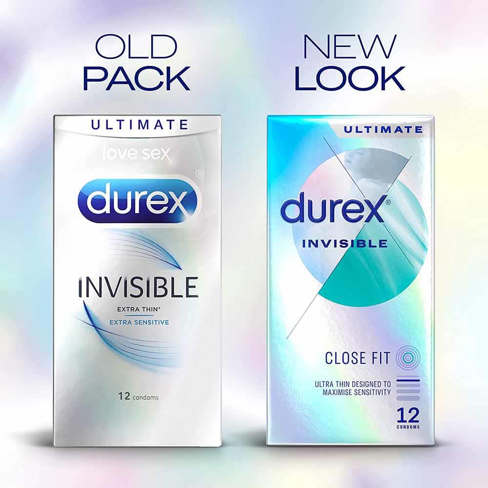 Durex Invisible Extra Thin Extra Sensitive Condoms 12 Pack