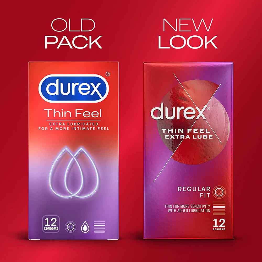 Durex Thin Feel Extra Lubricated Condoms 12 Pack