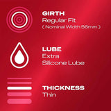 Durex Thin Feel Extra Lubricated Condoms 12 Pack