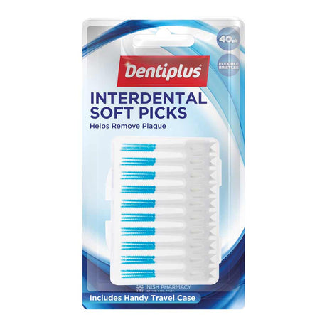 Dentiplus Interdental Soft Picks 40 Pack – cleans between teeth for healthy gums