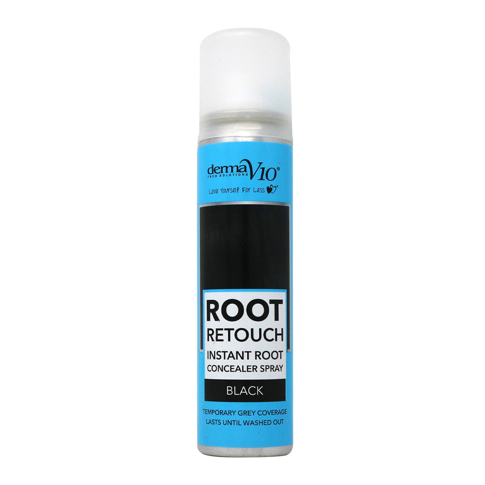 Derma v10 Root Retouch Instant Root Concealer Spray Black 75ml
