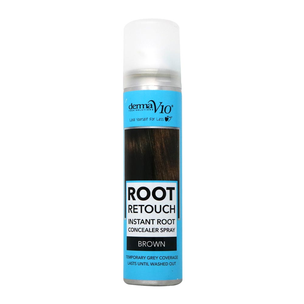 Derma v10 Root Retouch Instant Root Concealer Spray Brown 75ml