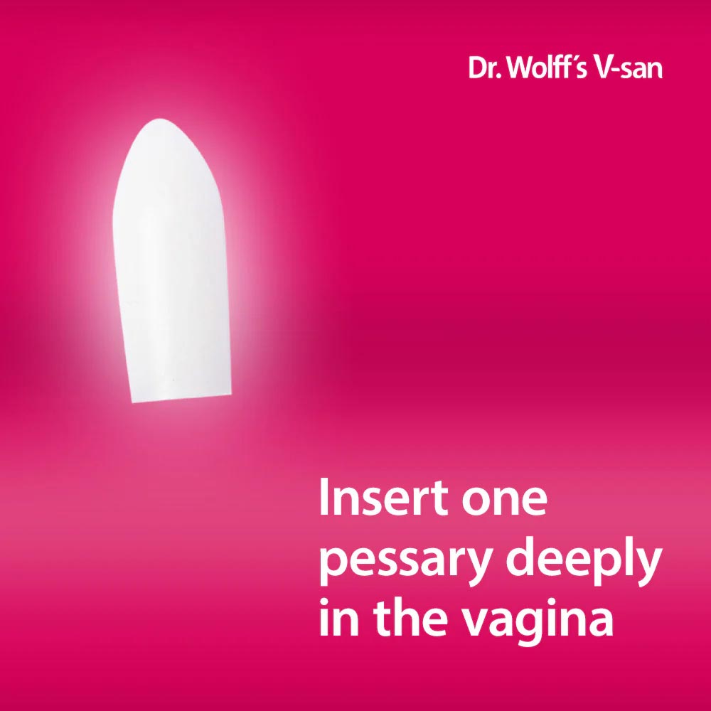 Dr Wolff's V-San Lactic Acid Treatment Pessaries 7 Pack