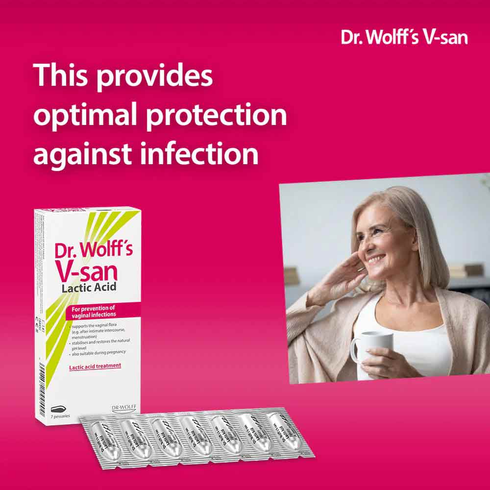 Dr Wolff's V-San Lactic Acid Treatment Pessaries 7 Pack