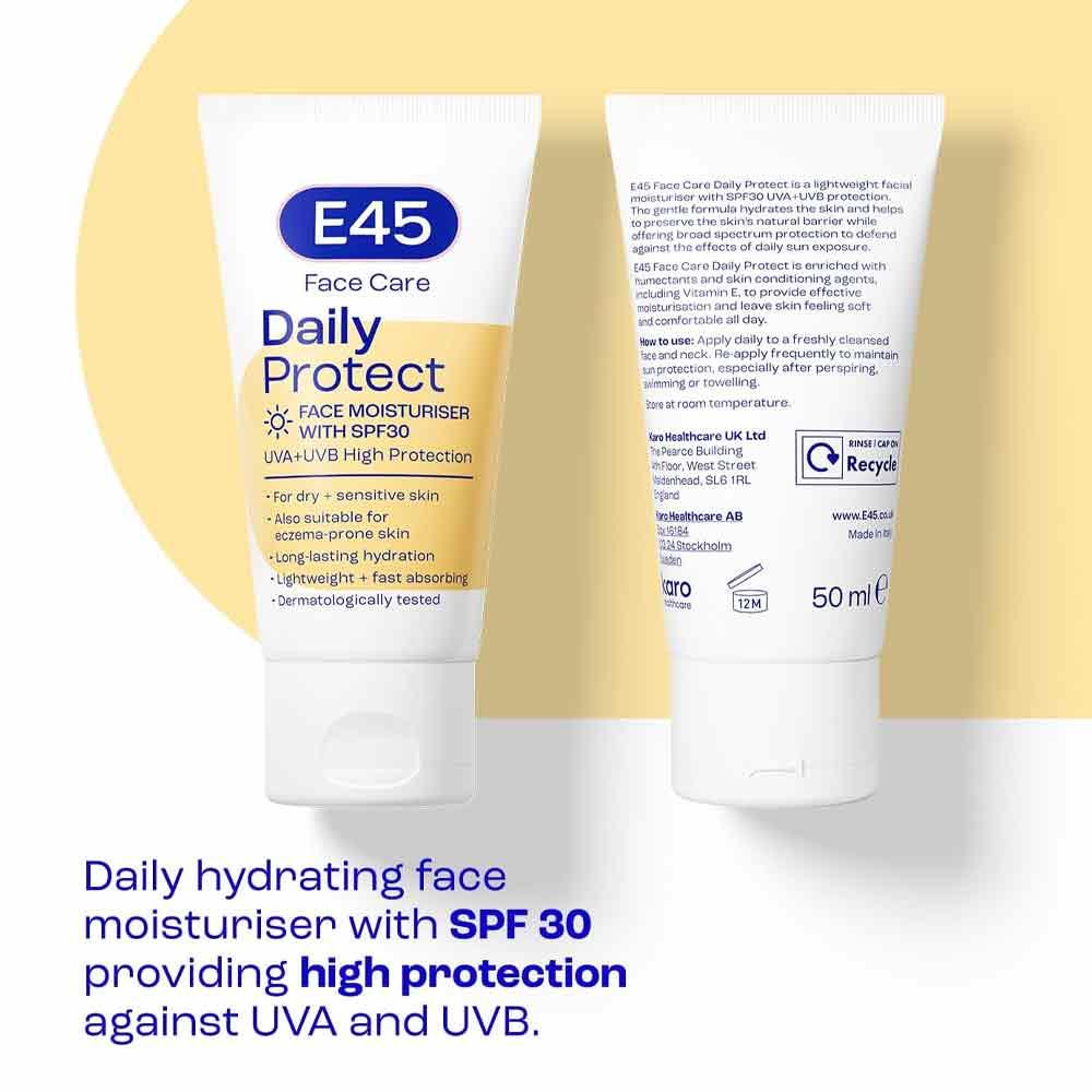 E45 Face Daily Protect Moisturiser SPF30 50ml