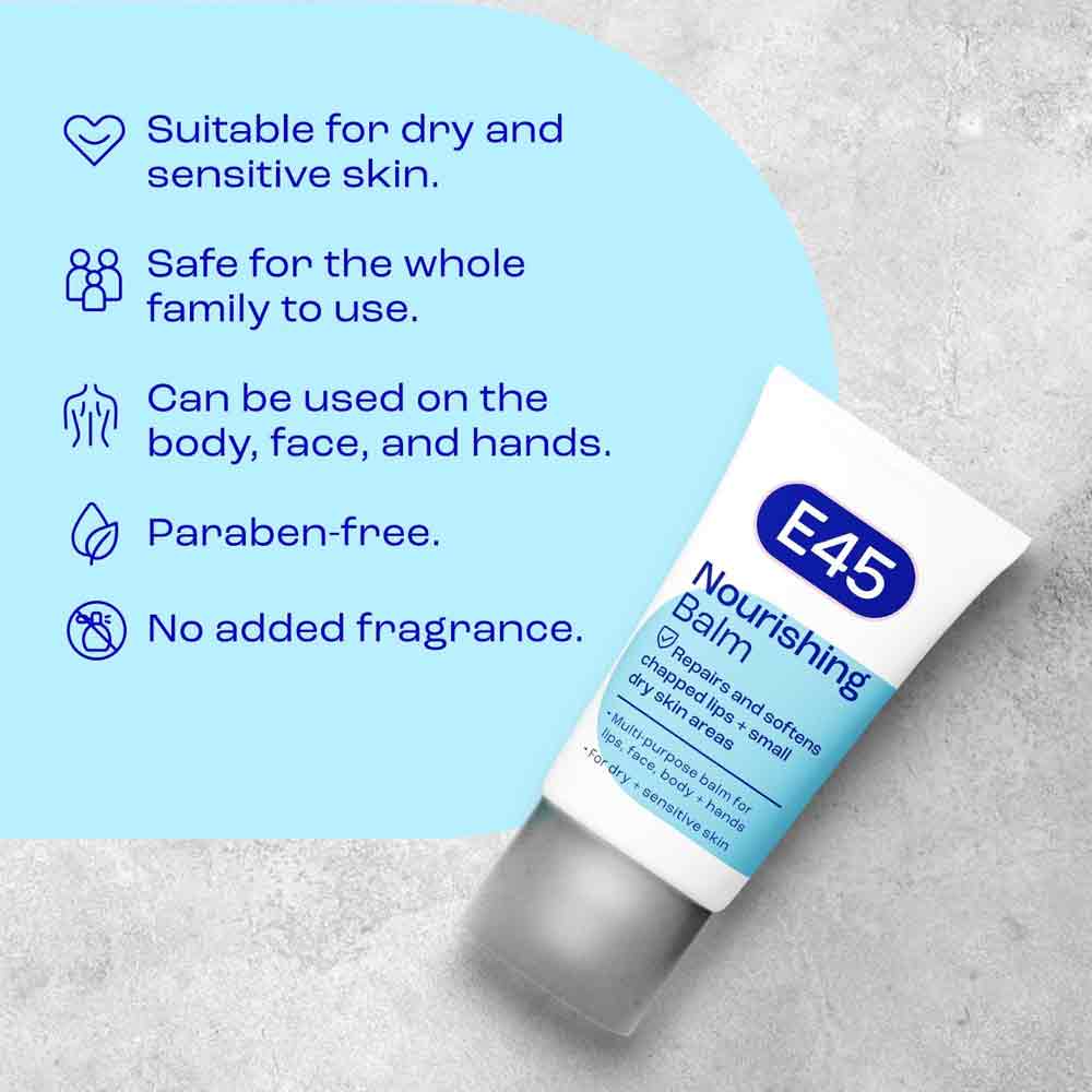 E45 Lip & Dry Skin Nourishing Balm 30ml