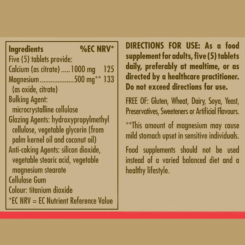 Solgar Calcium Magnesium Citrate 50 Tablets