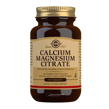 Solgar Calcium Magnesium Citrate 50 Tablets – magnesium to support muscle function and reduce tiredness