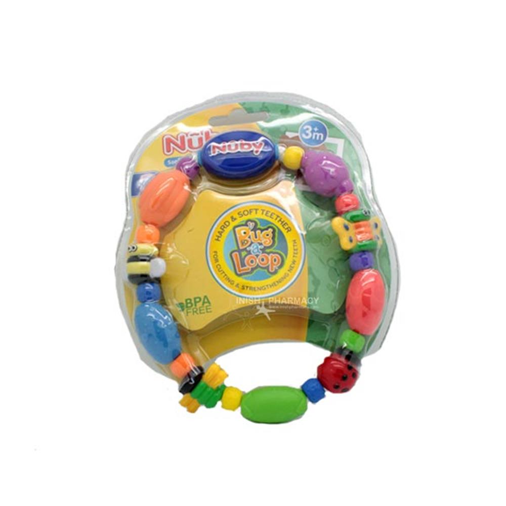 Nuby Hard And Soft Teether Bug A Loop 3m+