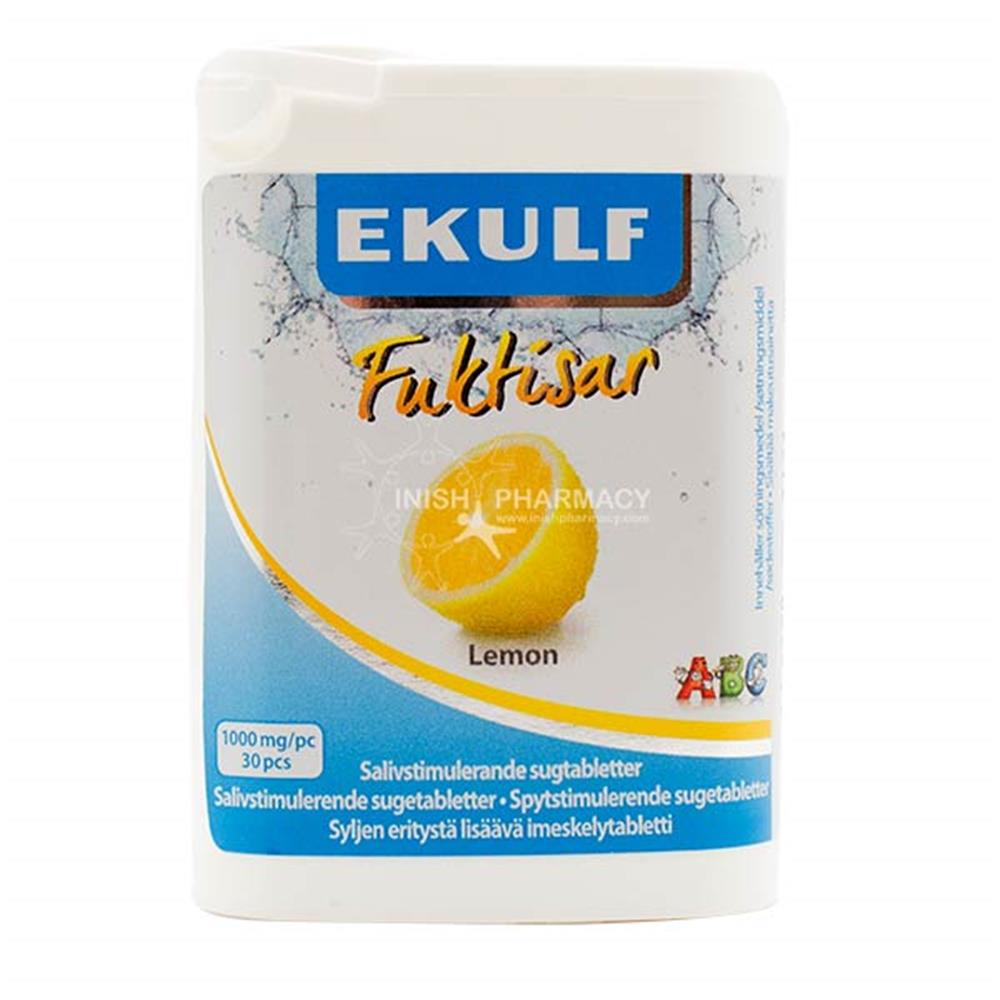 EKULF Fuktisar Lemon Dry Mouth Pastilles 30 Pack