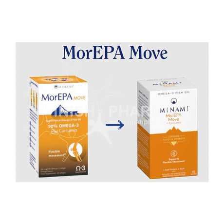 Minami MorEPA Move Plus Curcumin 60 Pack – omega-3 fatty acids to support heart and brain health
