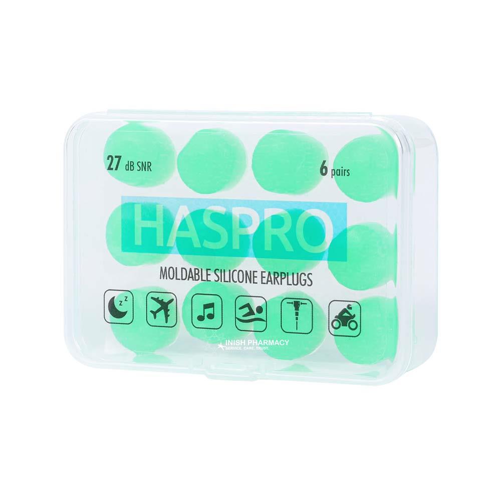 HASPRO Moldable Aloe Earplugs 6 Pairs