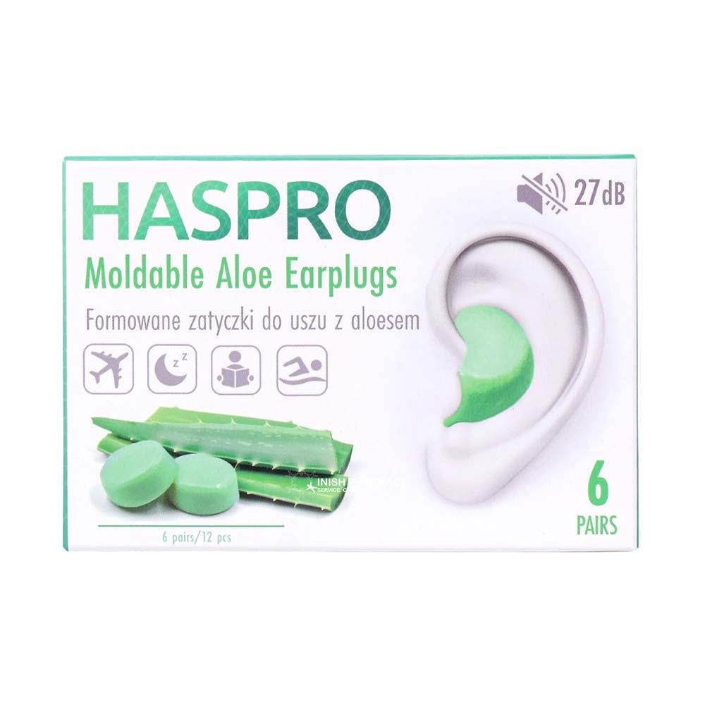 HASPRO Moldable Aloe Earplugs 6 Pairs