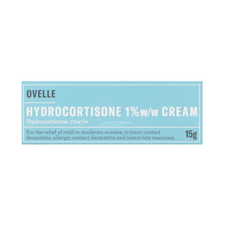 Ovelle Hydrocortisone 1% w/w Cream 15g – soothes and protects eczema-prone skin