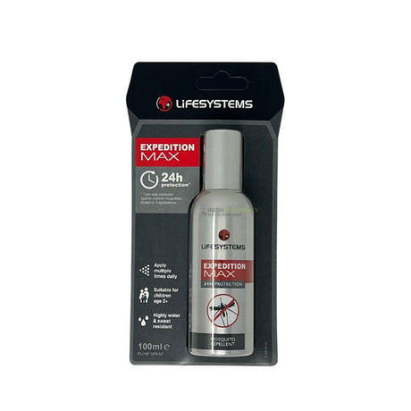 Lifesystems Expedition Max Mosquito Repellent Pump Spray 100ml – repels insects to help prevent bites and stings