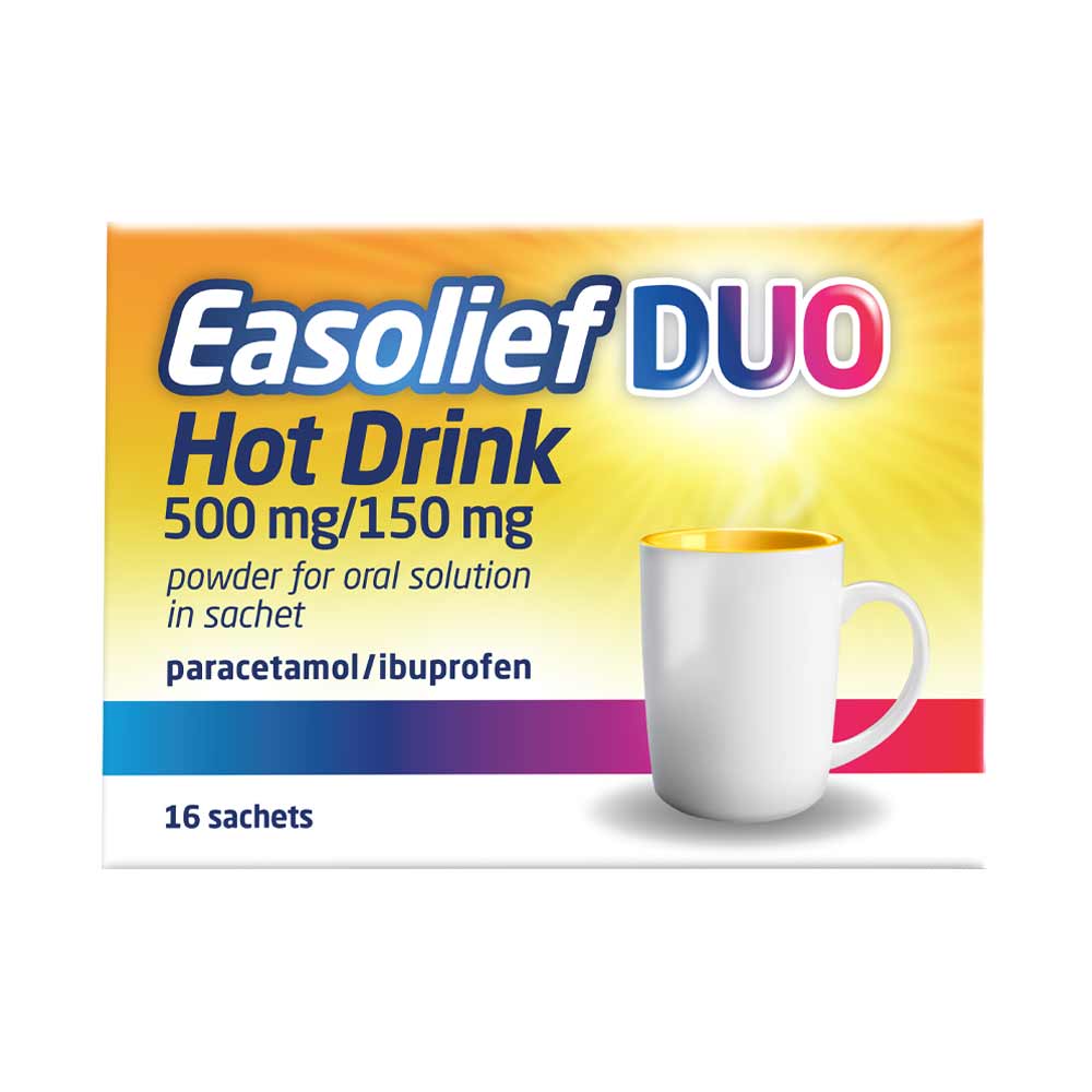 Easolief Duo Hot Drink 500mg/150mg 16 Sachets
