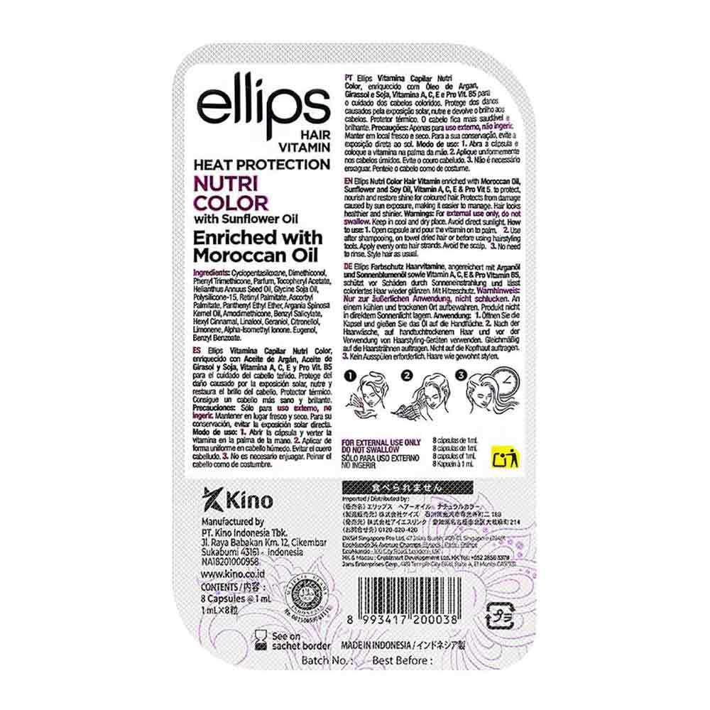 Ellips Hair Vitamin Argan Oil Vitality For Nutri Colour Hair