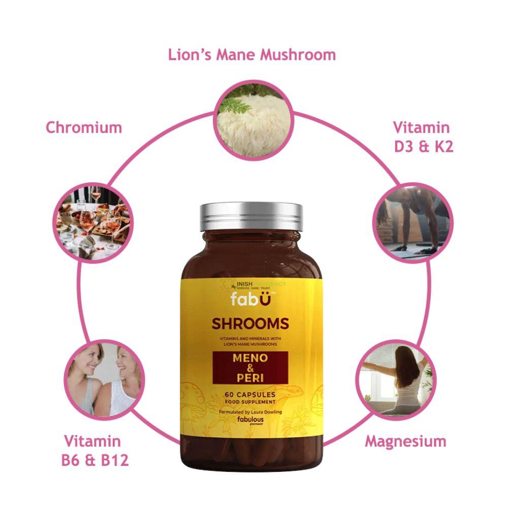 FabU Shrooms Meno & Peri 60 Capsules