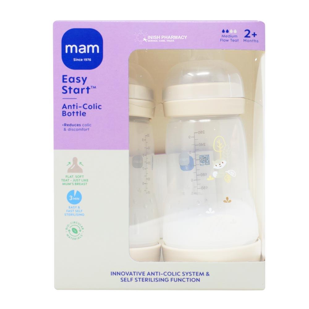 MAM Easy Start Anti-Colic Bottle Neutral 2+ Months Twin Pack