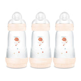 MAM Easy Start Anti-Colic Bottle 2m+ 260ml Pack of 3 - Light Pink