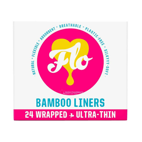 Flo Bamboo Liners Wrapped & Ultra-Thin 24 Pack – for comfortable, everyday feminine protection