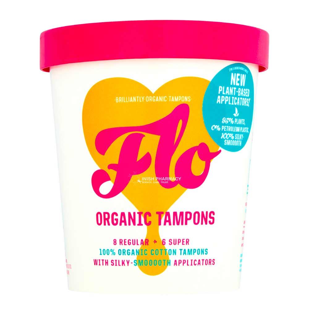 Flo Organic Eco-Applicator Tampons Reg/Super Combo 14 Pack