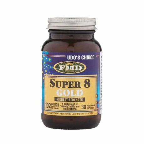 Udos Choice Super 8 Gold 30 Capsules – to support a healthy digestive system