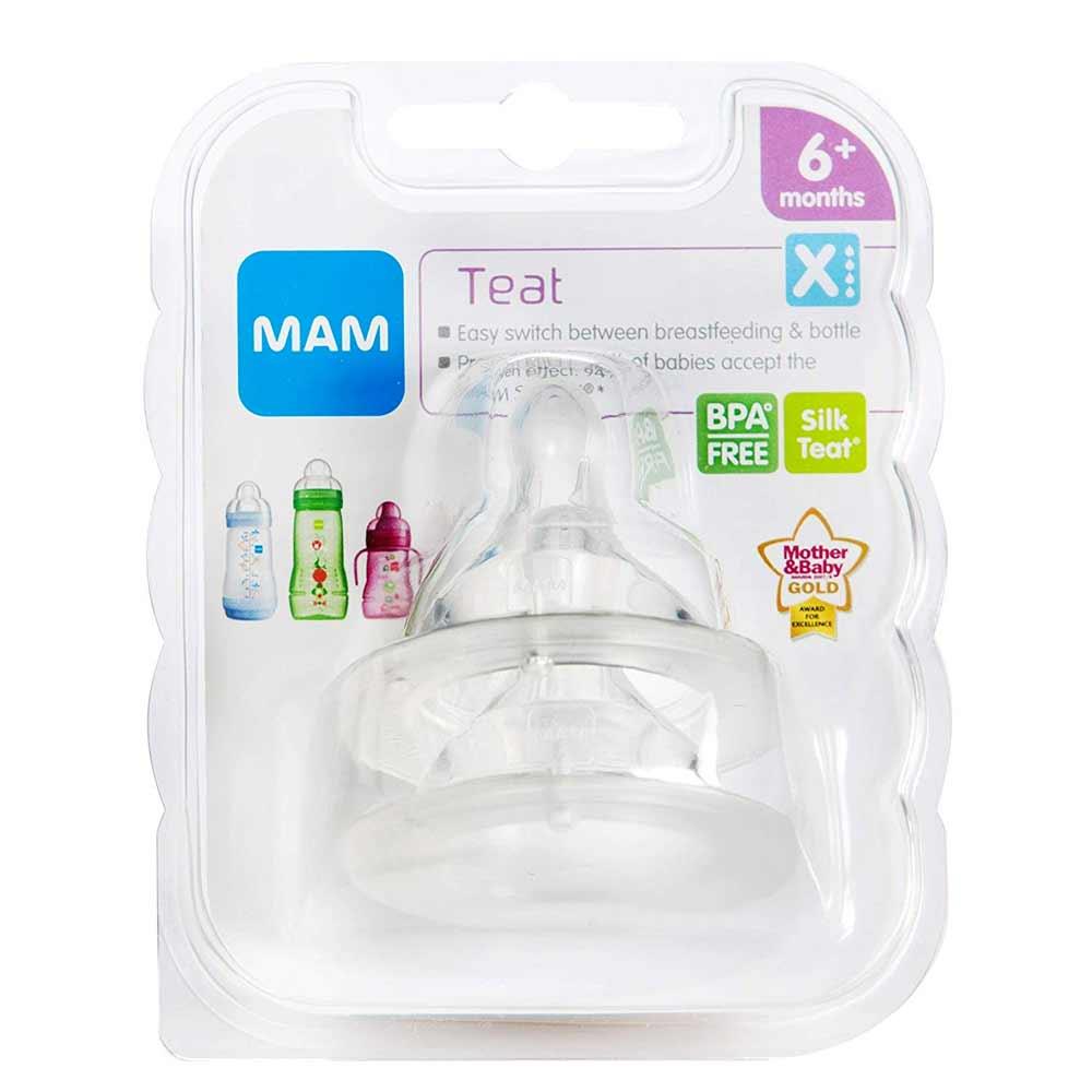 MAM Teats Cross-Cut Fast Flow 6m+ Twin Pack