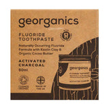 Georganics Fluoride Toothpaste - Charcoal - 60ml
