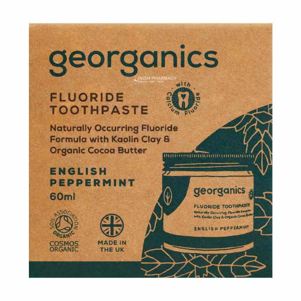 Georganics Fluoride Toothpaste - Peppermint - 60ml
