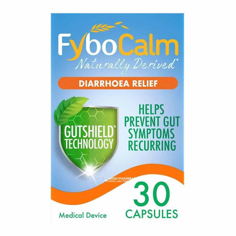 FyboCalm Diarrhoea Relief 30 Capsules – provides fast relief from diarrhoea