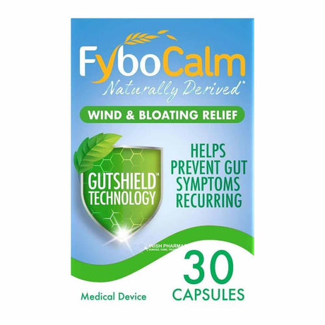 FyboCalm Wind & Bloating Relief 30 Capsules – provides fast relief from bloating and wind