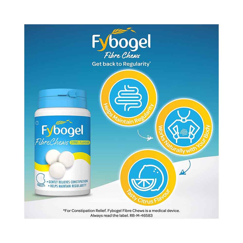 Fybogel Fibre Chews Citrus Flavour 60 Tablets