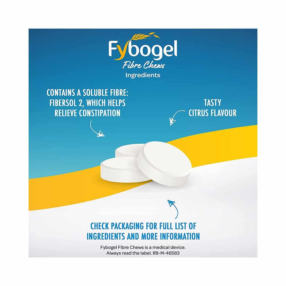 Fybogel Fibre Chews Citrus Flavour 60 Tablets
