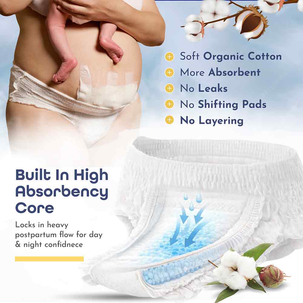 First Days Maternity Absorbent Underwear L/XL 7 Pack