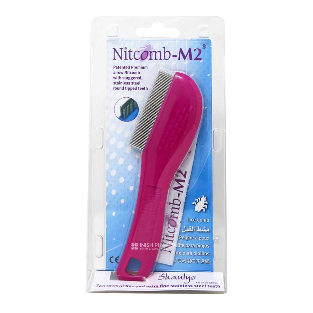 Two Row Fine Toothed Nit Comb With Handle M2