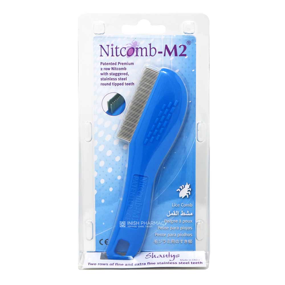 Two Row Fine Toothed Nit Comb With Handle M2
