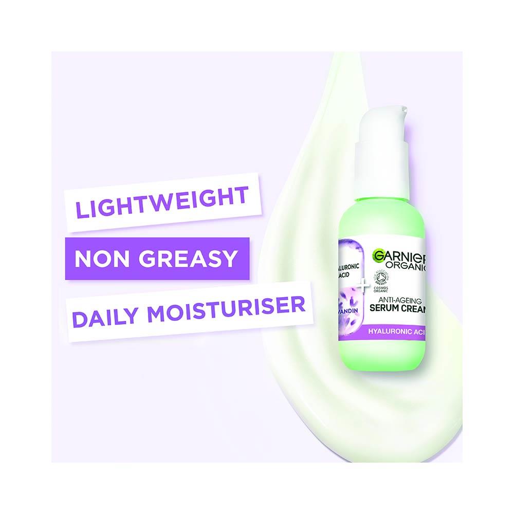 Garnier Organic Lavandin & Hyaluronic Acid 2 in 1 Anti-Ageing Serum Cream 50ml
